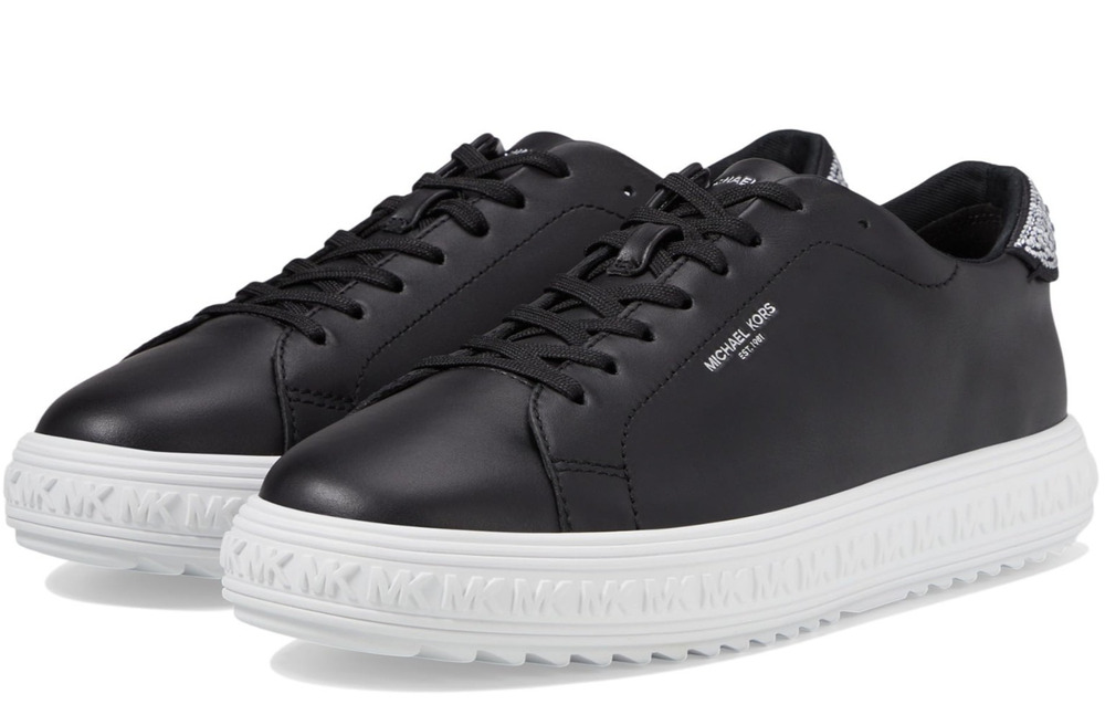 Woman's MICHAEL Michael Kors Grove Lace-Up Sneaker Black Size 11 M